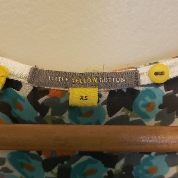 𝅺anthropologie Daystripe Floral Striped Sleeveless T shirt Top Extra Smal… - Picture 3 of 4